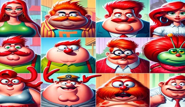 Fat Ginger Cartoon Characters