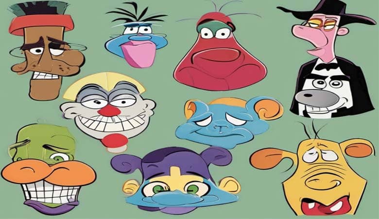 long faced cartoon characters