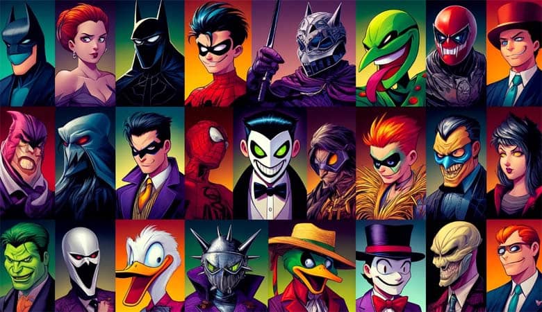 Masked Cartoon Characters