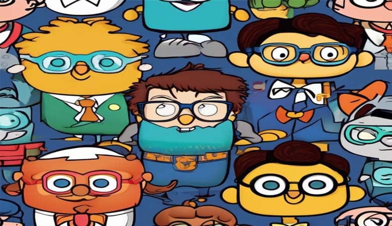 nerd cartoon characters