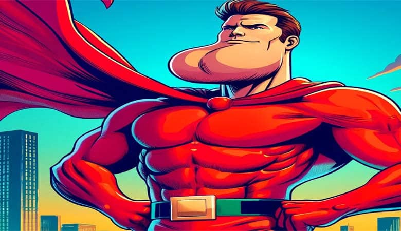 The Crimson Chin The Comic Hero CartoonPoints