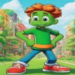 Green Colored Cartoon Characters
